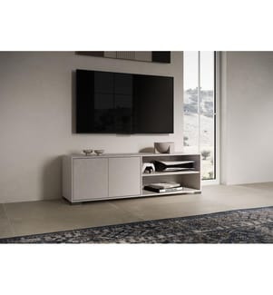 Lowboard 2 Türen 2 offene Fächer 150x40x40 cm Lumina cashmere