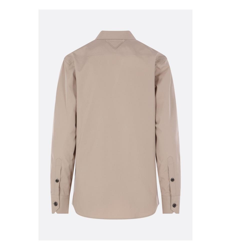 Camicia in popeline - Beige pietra