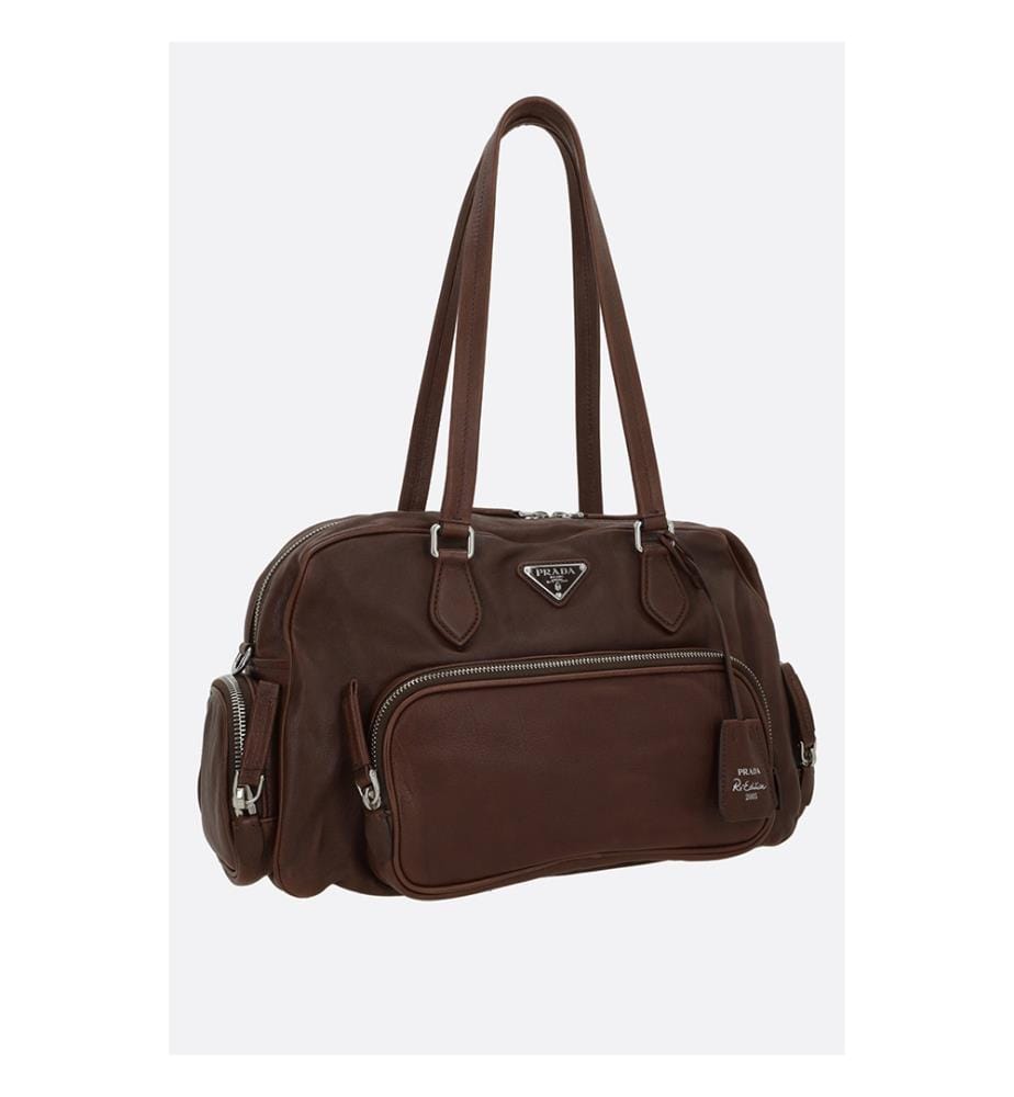 Borsa grande in pelle lavata - Marrone