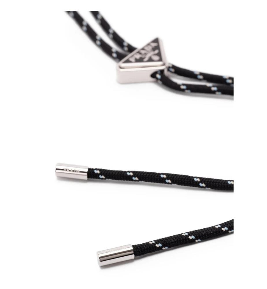 Triangle Logo Rope Tie - Black