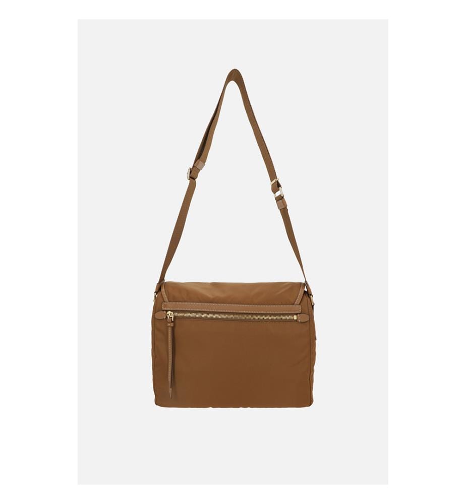 Sacoche moyenne en Re-Nylon – Caramel