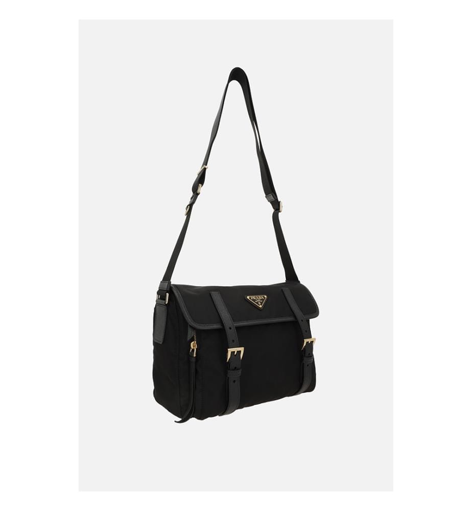 Re-Nylon medium bag - Black