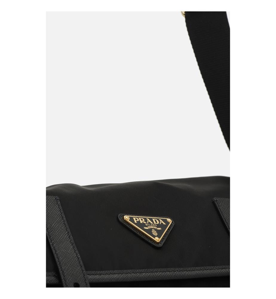 Re-Nylon medium bag - Black