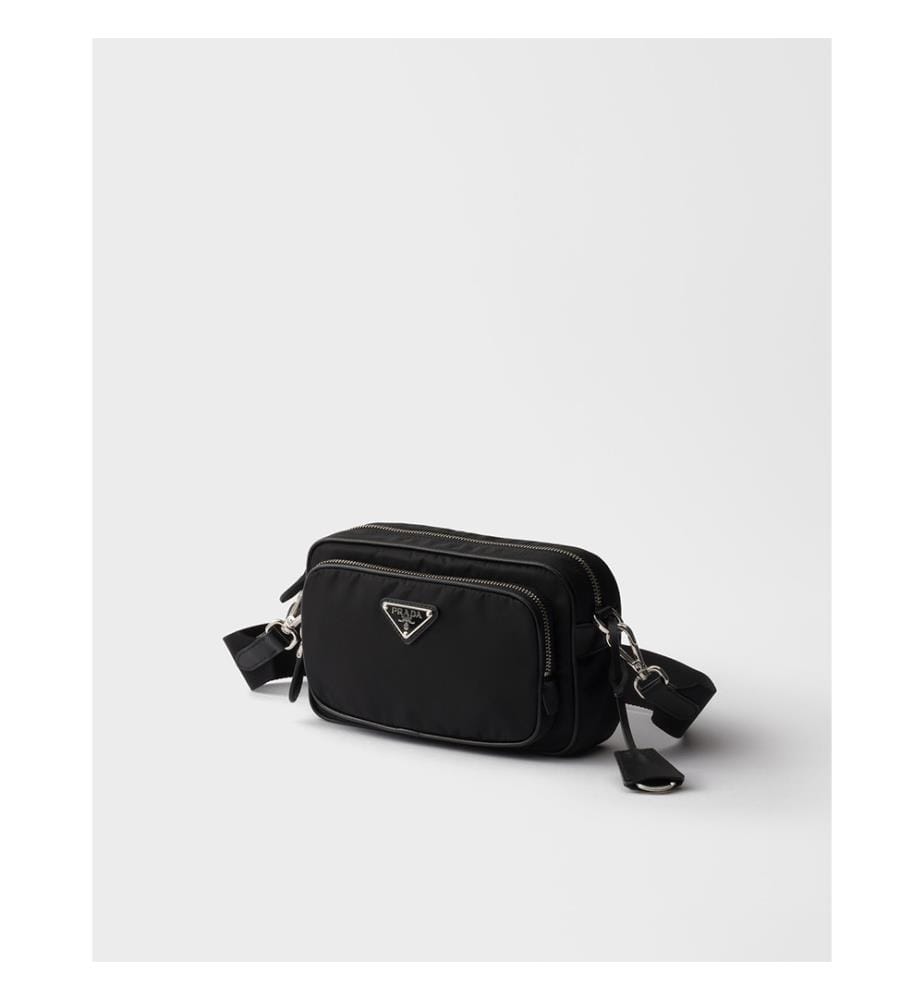 Mini borsa a tracolla Re-Nylon - Nero