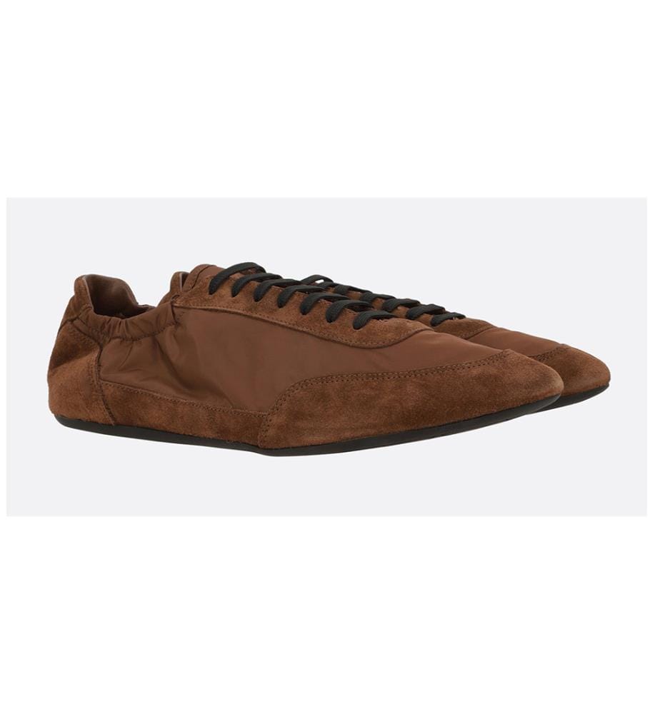 Baskets Collapse en Re-Nylon et daim - Palissandre