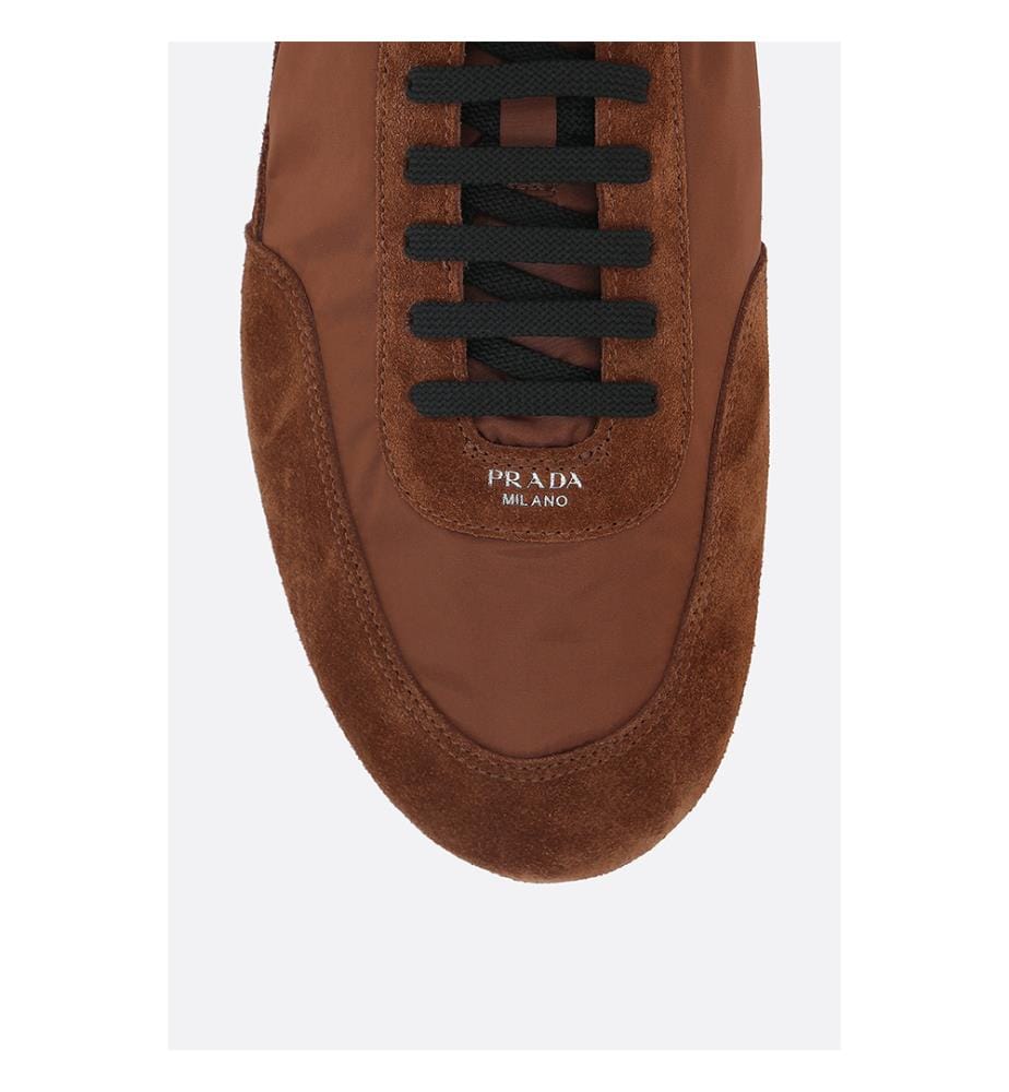 Baskets Collapse en Re-Nylon et daim - Palissandre