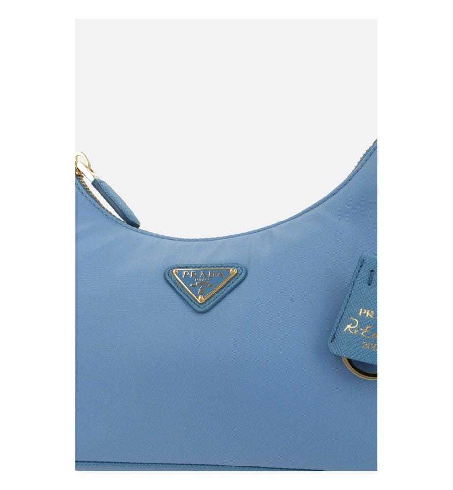 Mini sac Re-Edition 2005 en Re-Nylon et Saffiano – Bleu