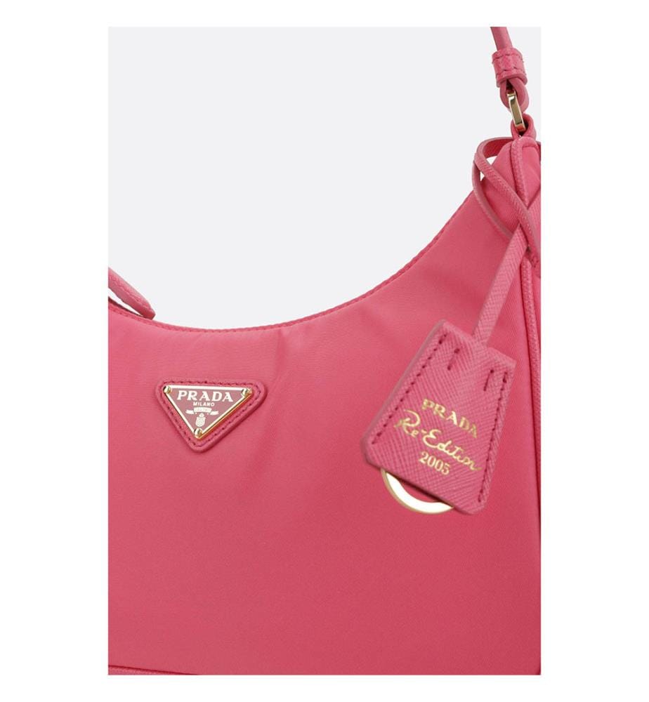 Mini sac Re-Edition 2005 en Re-Nylon et Saffiano – Rose