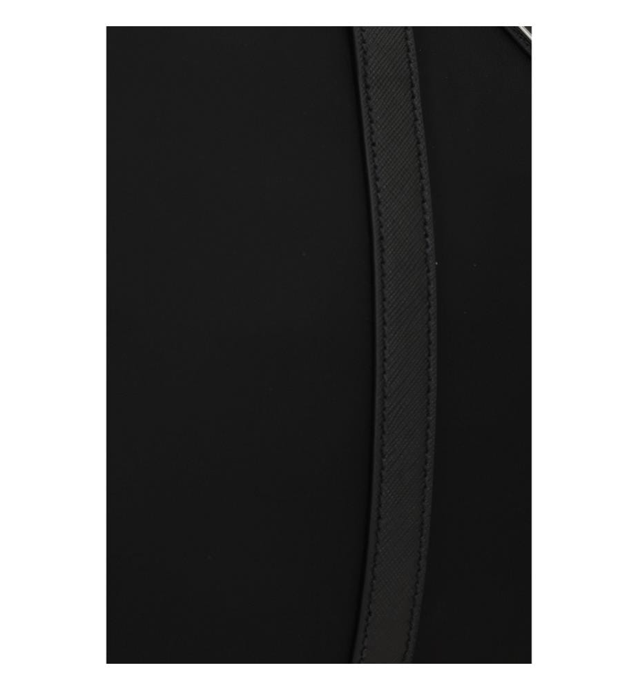 Re-Nylon- und Saffiano-Wochenendtasche – Schwarz