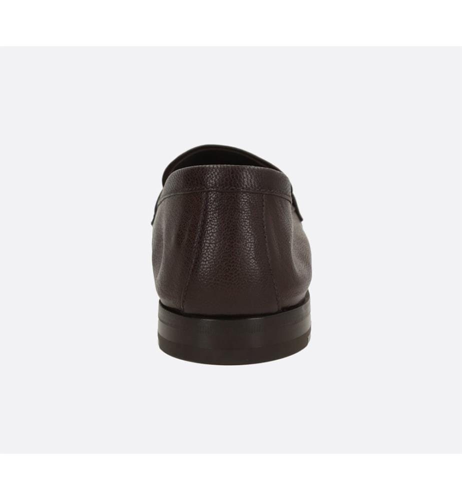 Mocassins en cuir grainé - Marron foncé