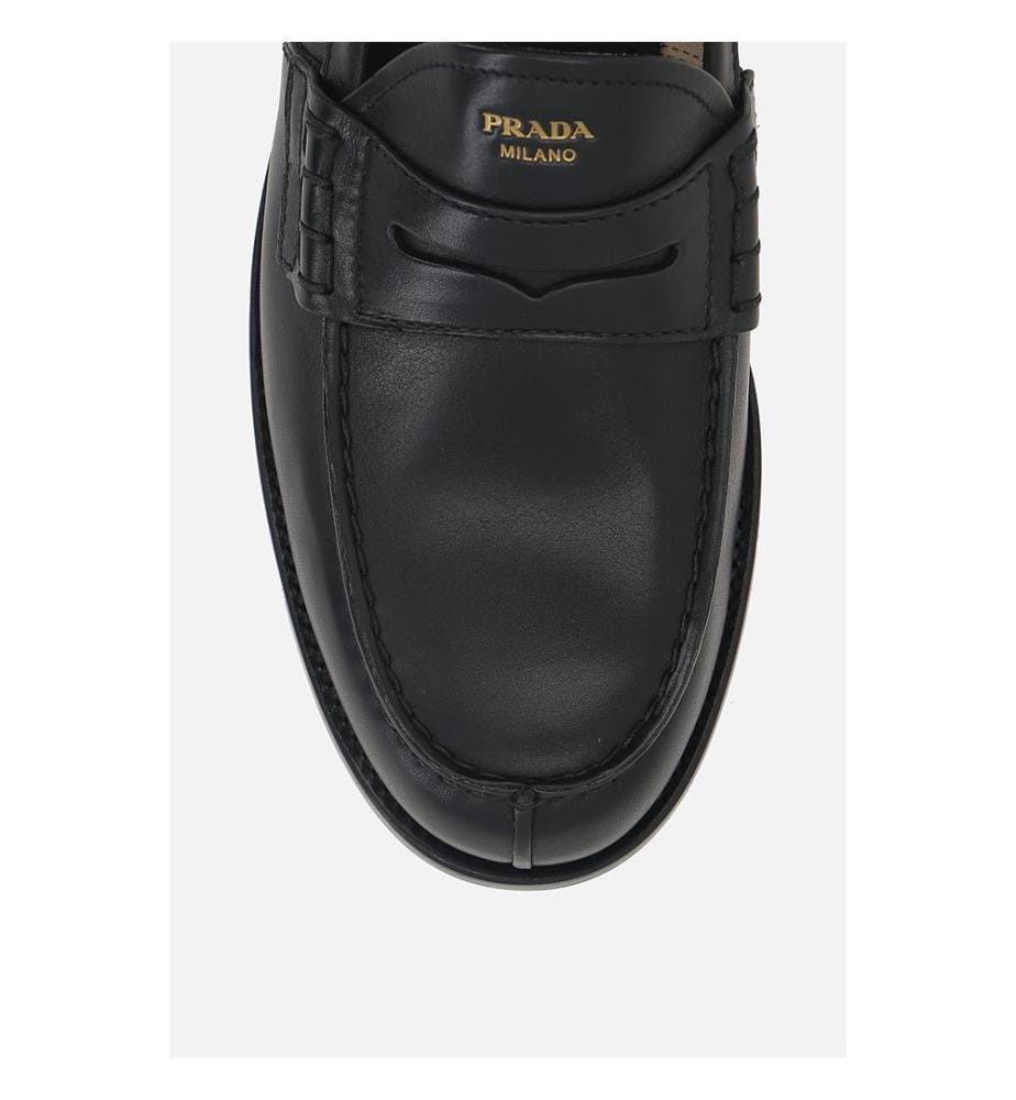 Mocassins en cuir lisse - Noir