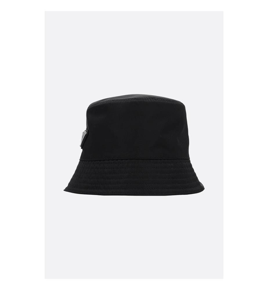 Re-Nylon bucket hat with logo - Black