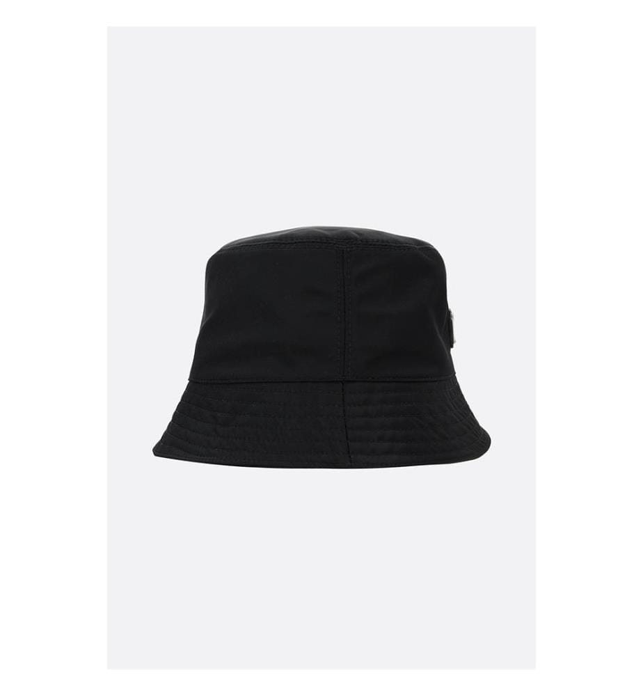 Re-Nylon bucket hat with logo - Black