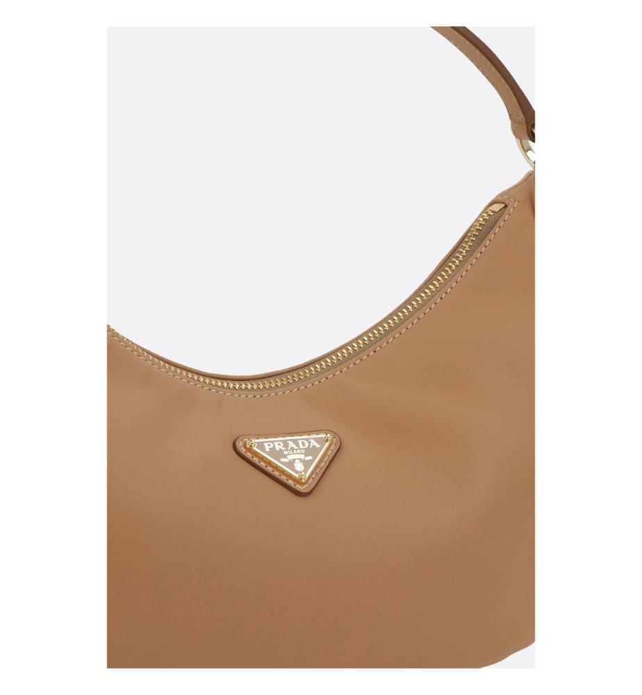 Sac hobo moyen en cuir souple – Beige