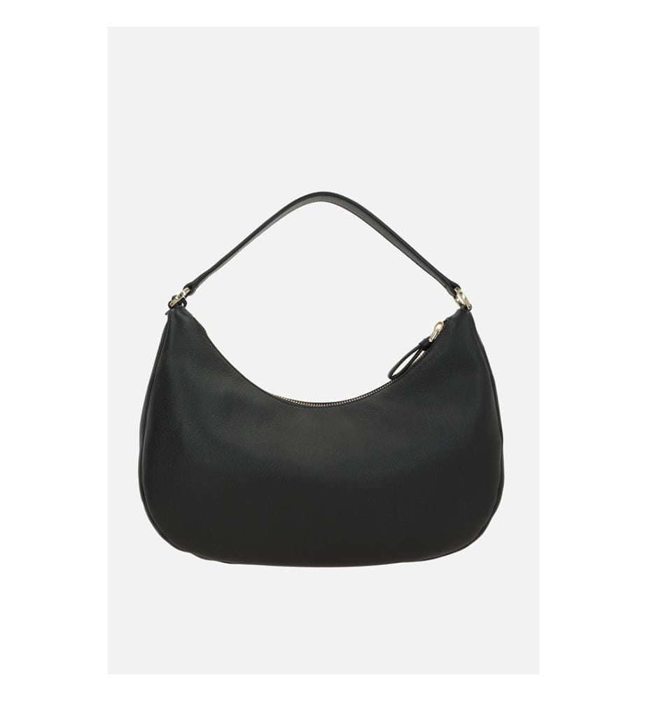 Sac hobo moyen cuir souple - Noir