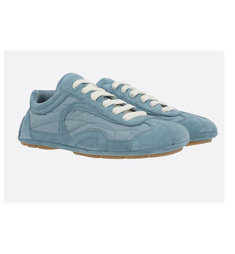 Baskts Montecarlo Re-Edition 2005 en nylon et daim – Bleu