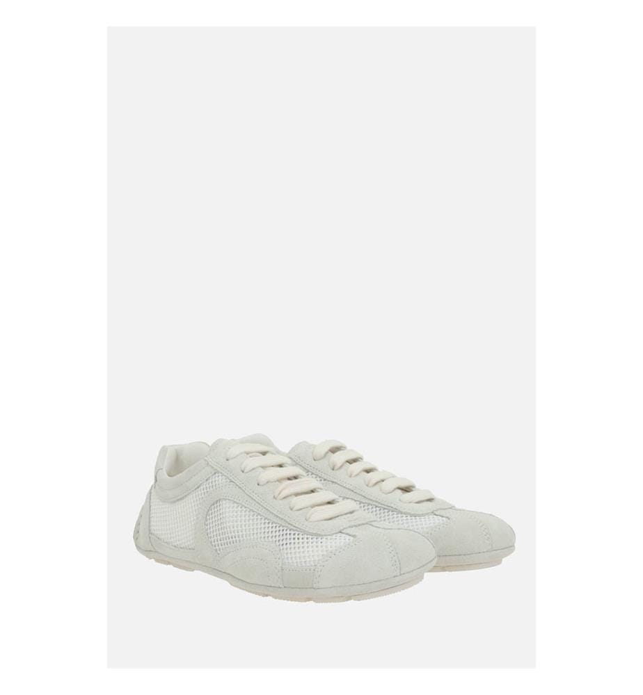 Basket Montecarlo Re-Edition 2005 en maille et daim – Blanc