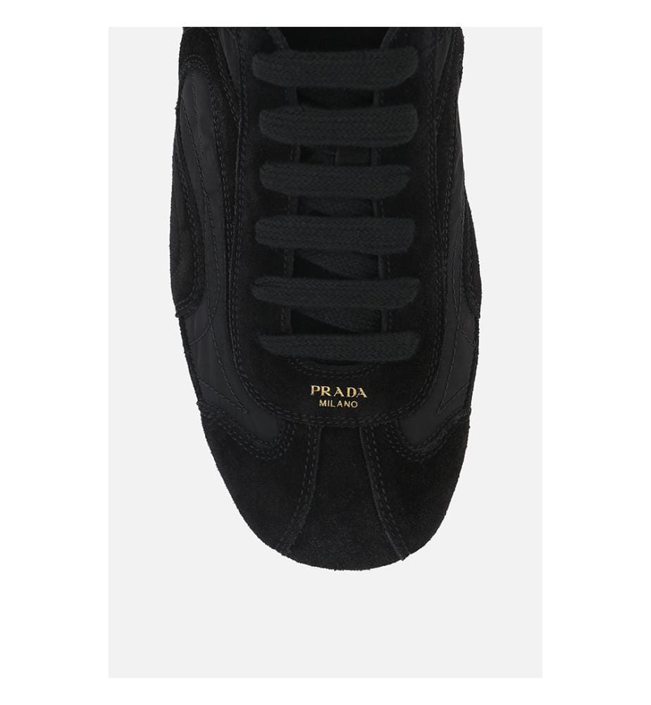 Montecarlo Sneakers in Re-Nylon and Suede - Black