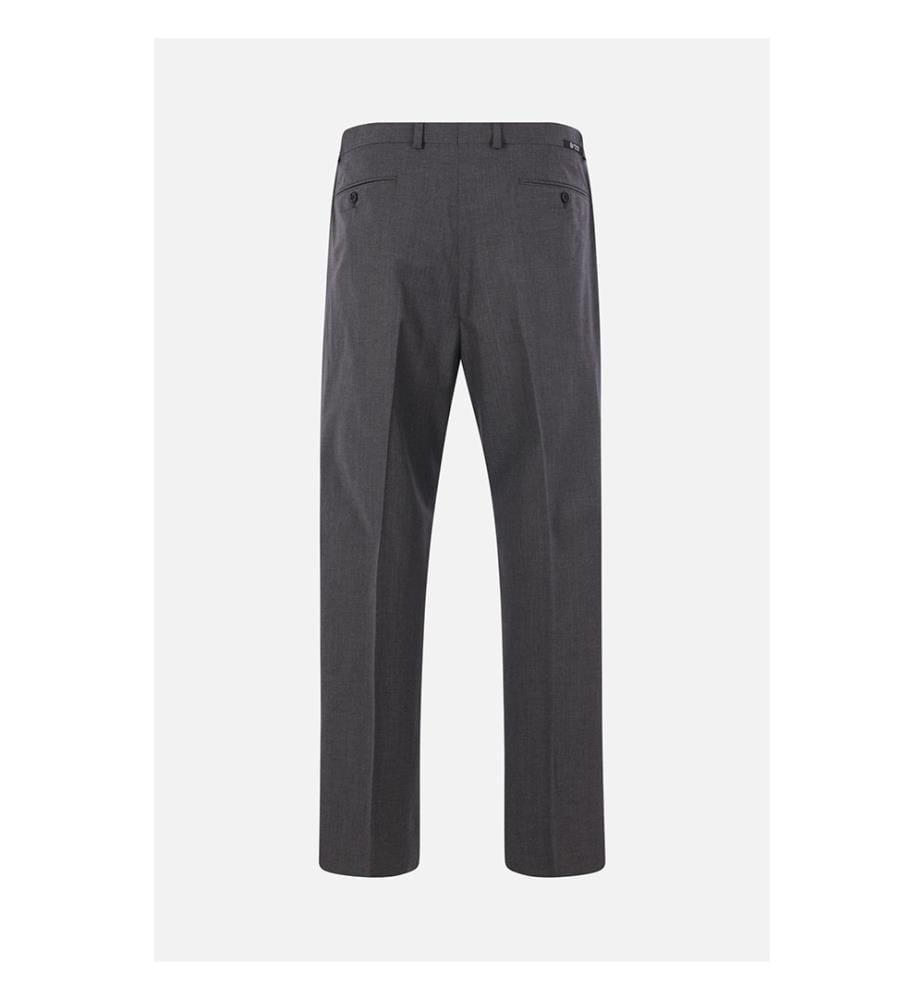Pantalons en laine et en coton - Gris ardoise