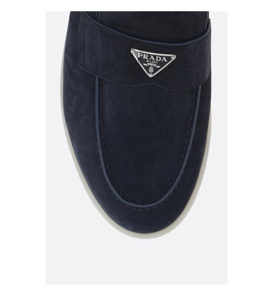 Mocassins en daim - Bleu marine