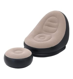 Aufblasbarer ergonomischer Sessel mit Fussstütze