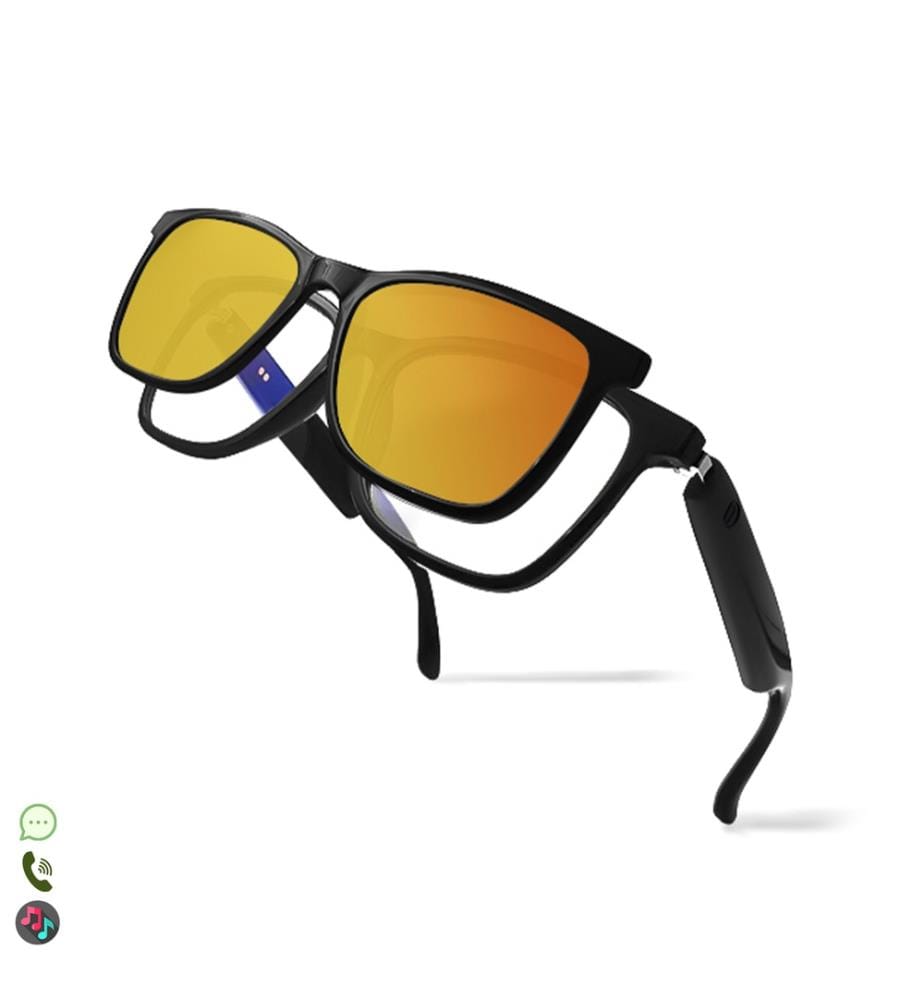 Smarte Brille GS05, Bluetooth-Anwendung, Sprachassistent, Kamerasteuerung, magnetische Sonnenbrille.
