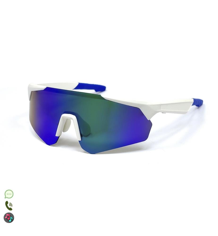 Occhiali sportivi intelligenti QY PRO 2 - Bianco e blu