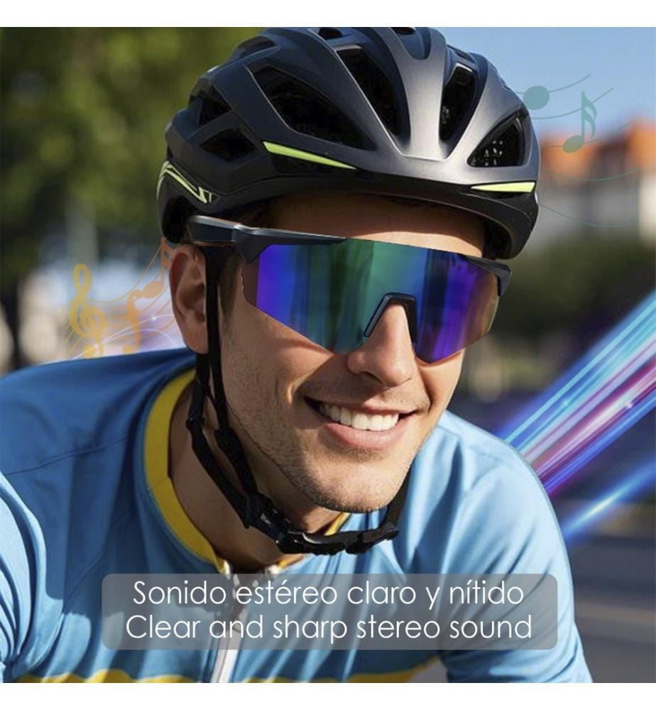 Occhiali sportivi intelligenti QY PRO 2 - Bianco e blu