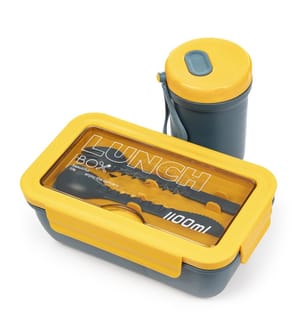Hermetische Lunchbox 1100 ml mit Thermobecher - Marineblau