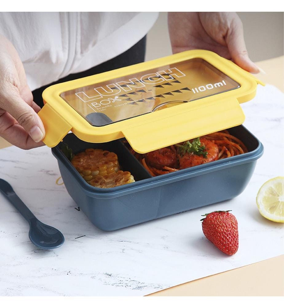 Hermetische Lunchbox 1100 ml mit Thermobecher - Marineblau