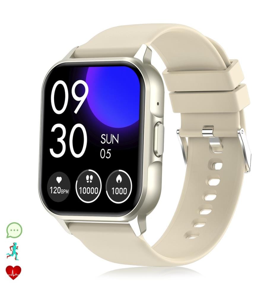 Verbundene Uhr ZW36 mit Benachrichtigungen von Anwendungen, plus Sportmodi, Blutdruck- und Sauerstoffmonitor, Thermometer.