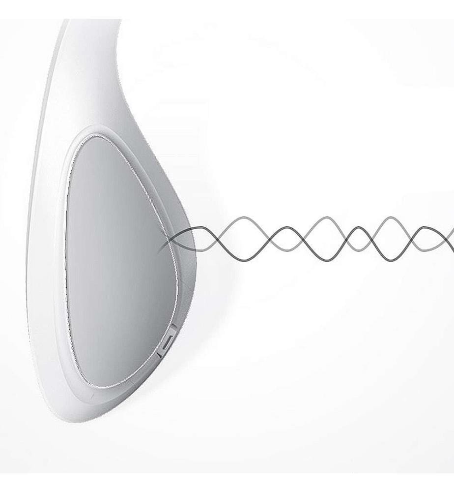 Appareil d'électrostimulation faciale EMS. Raffermit, remodèle et lisse les signes de l'âge - Blanc