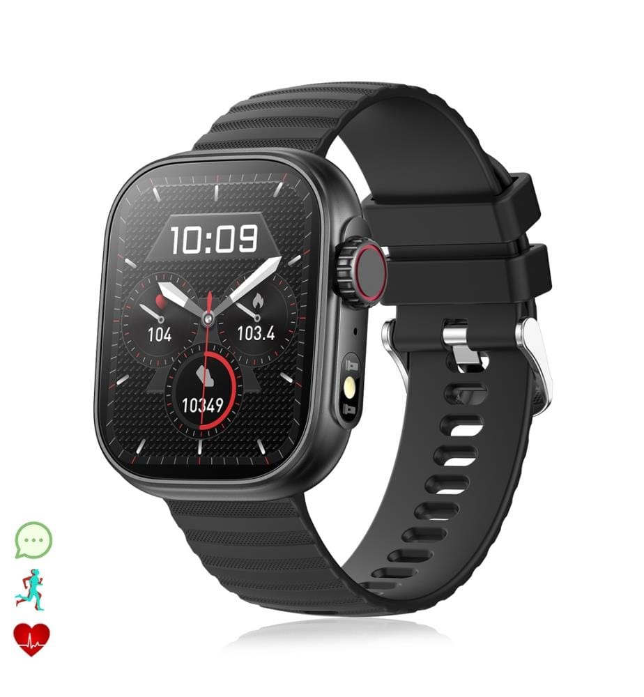 Verbundene Uhr ZW39 mit Anwendungsbenachrichtigungen, Bluetooth-Anwendungen und Blutdruck- und Sauerstoffmonitor.