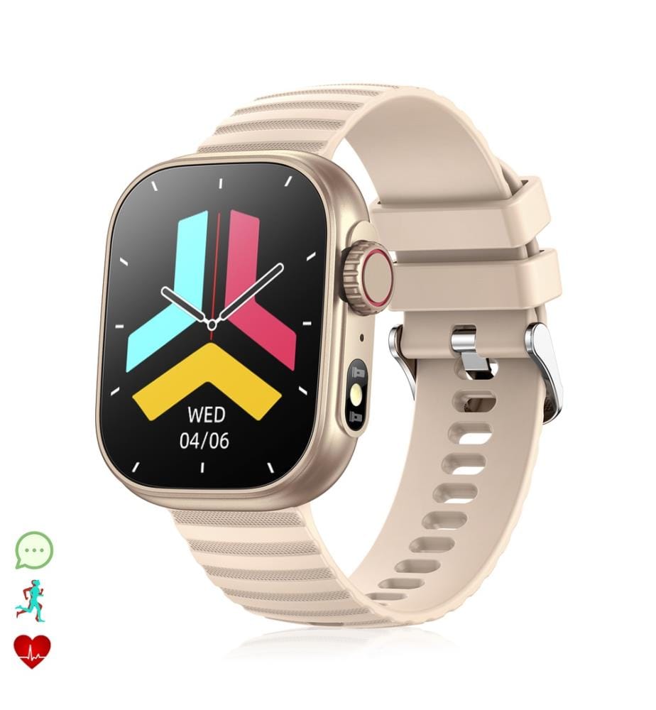 Verbundene Uhr ZW39 mit Anwendungsbenachrichtigungen, Bluetooth-Anwendungen und Blutdruck- und Sauerstoffmonitor.