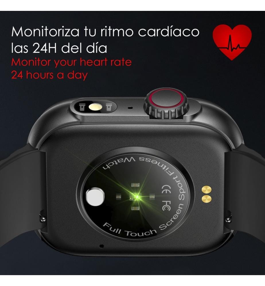 Verbundene Uhr ZW39 mit Anwendungsbenachrichtigungen, Bluetooth-Anwendungen und Blutdruck- und Sauerstoffmonitor.