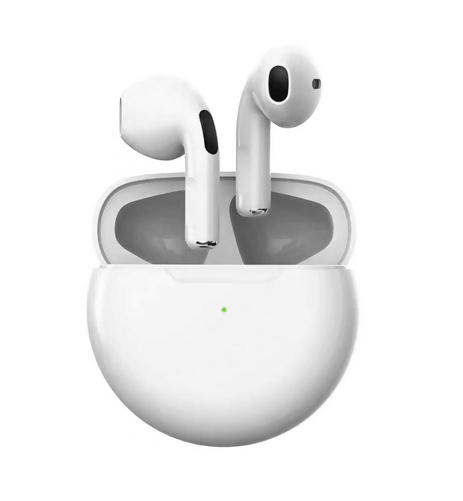 TWS Pro 6 Kopfhörer, Bluetooth 5.3 – Weiss