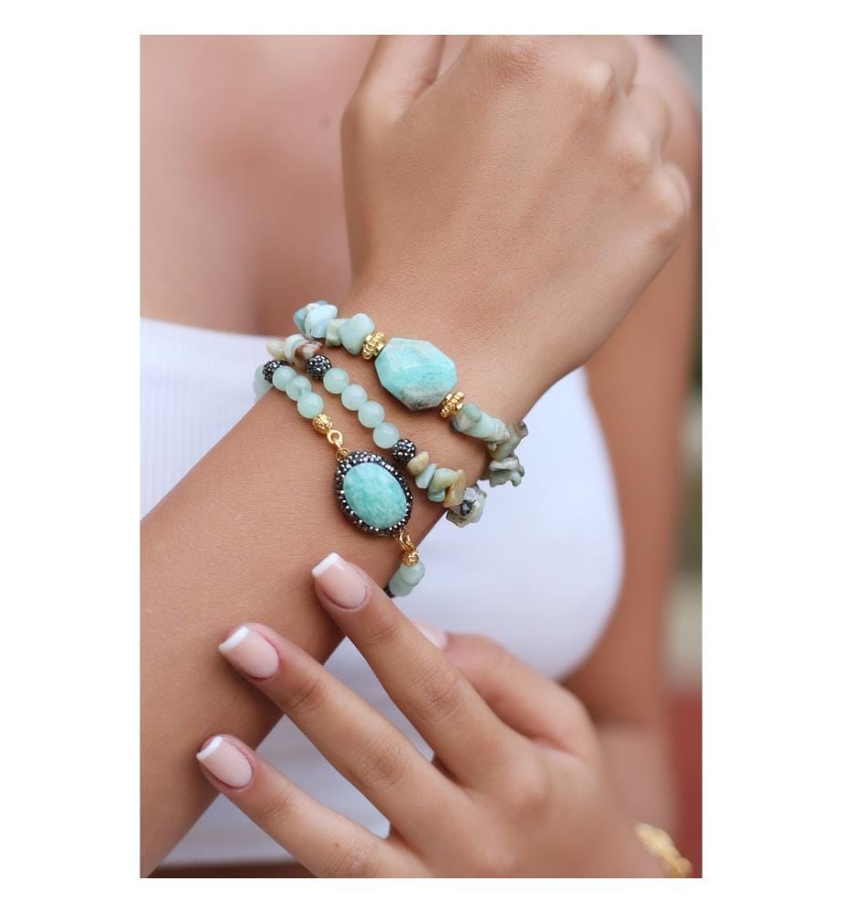 Armbänder aus Amazonit – Hellgrün