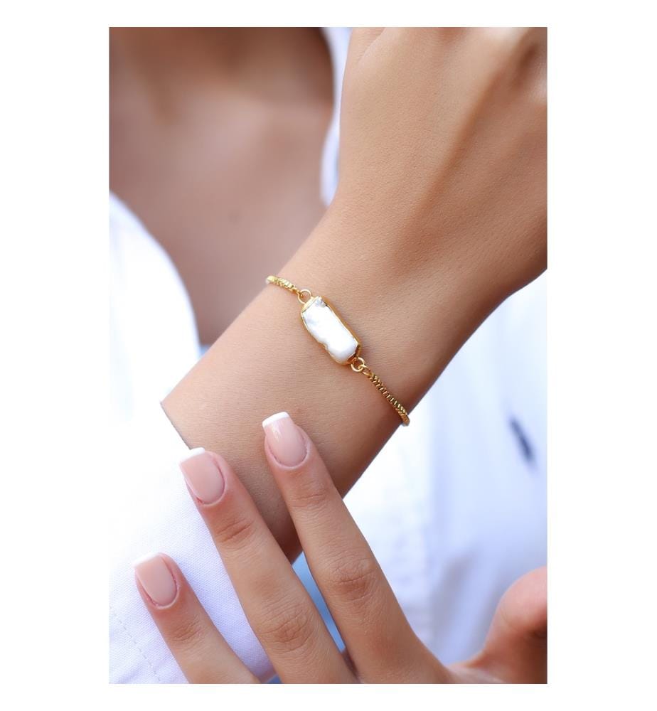 Perlenarmband - Weiss