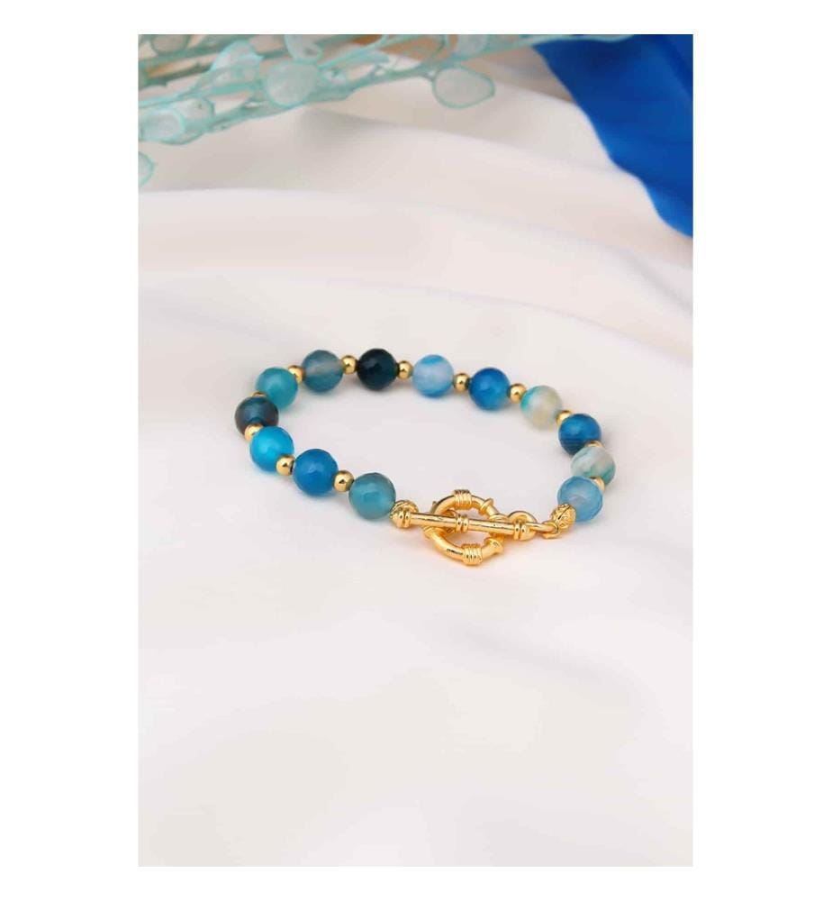 Achat-Armband - Blau