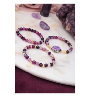 Achat-Armband - Violett