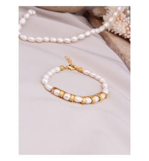 Perlenarmband - Weiss