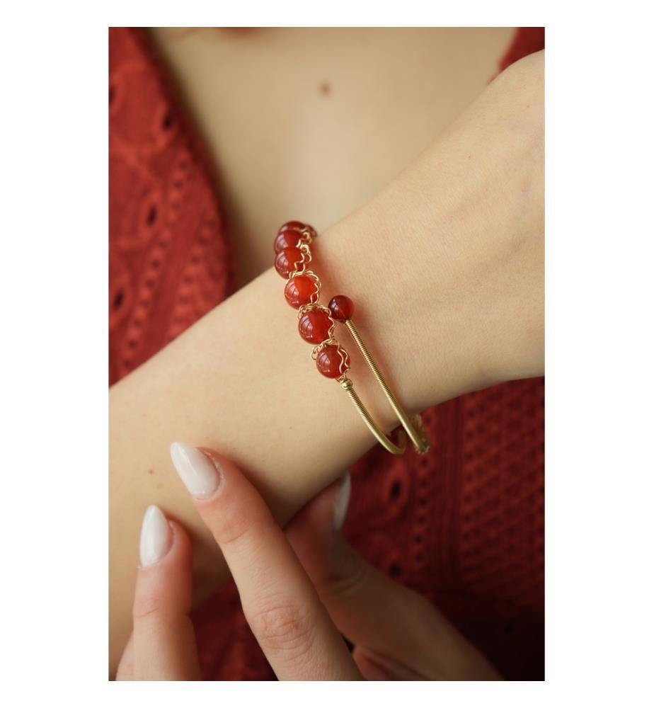 Achat-Armband - Orange