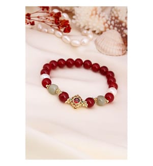 Perlenarmband – Rot