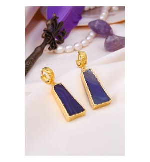 Achat-Ohrringe - Violett