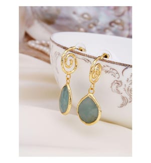 Amazonit-Ohrringe – Blau 