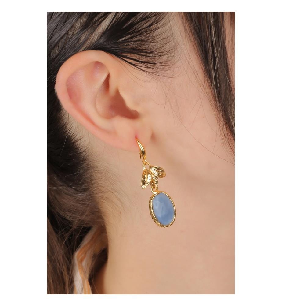 Ohrringe aus Opal – Blau 