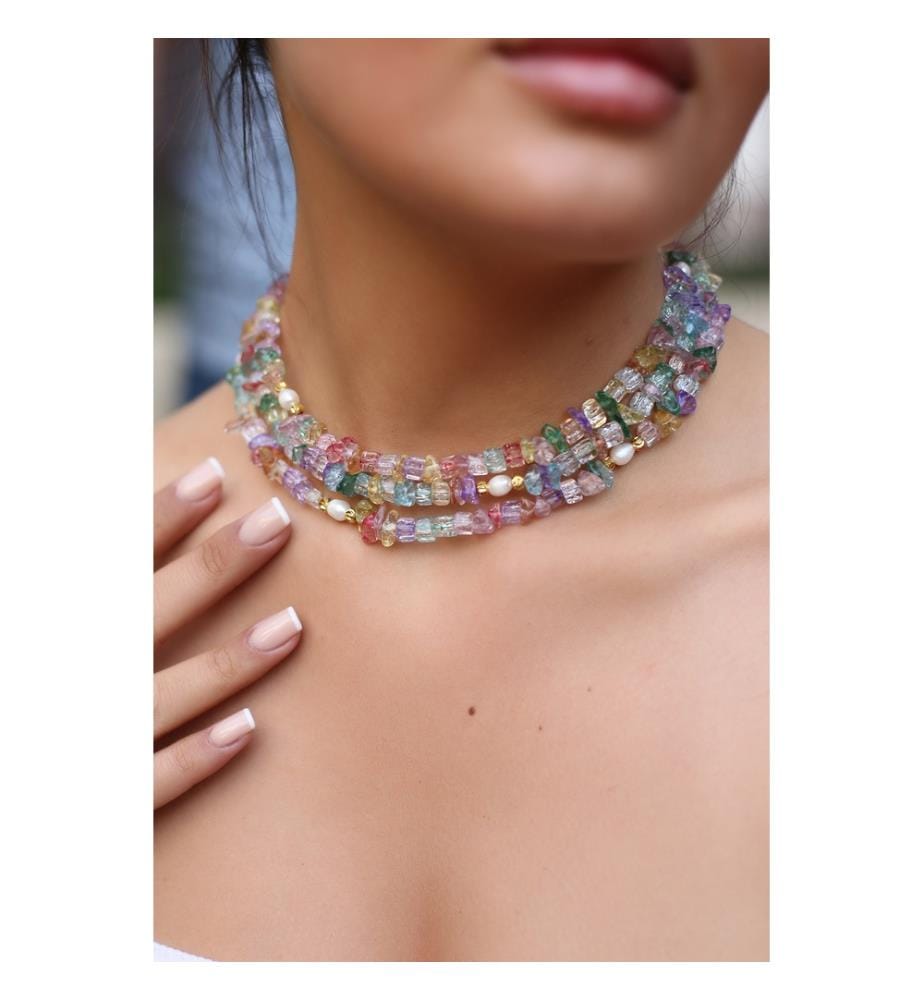 Kristall Collier - Multicolor