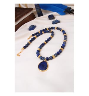 Lapislazuli-Halskette - Dunkelblau