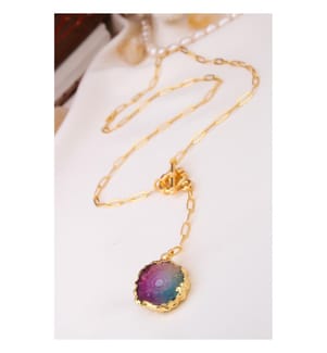 Quarz-Halskette - Multicolor
