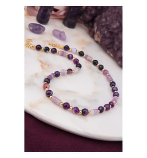 Amethyst-Halskette - Lila
